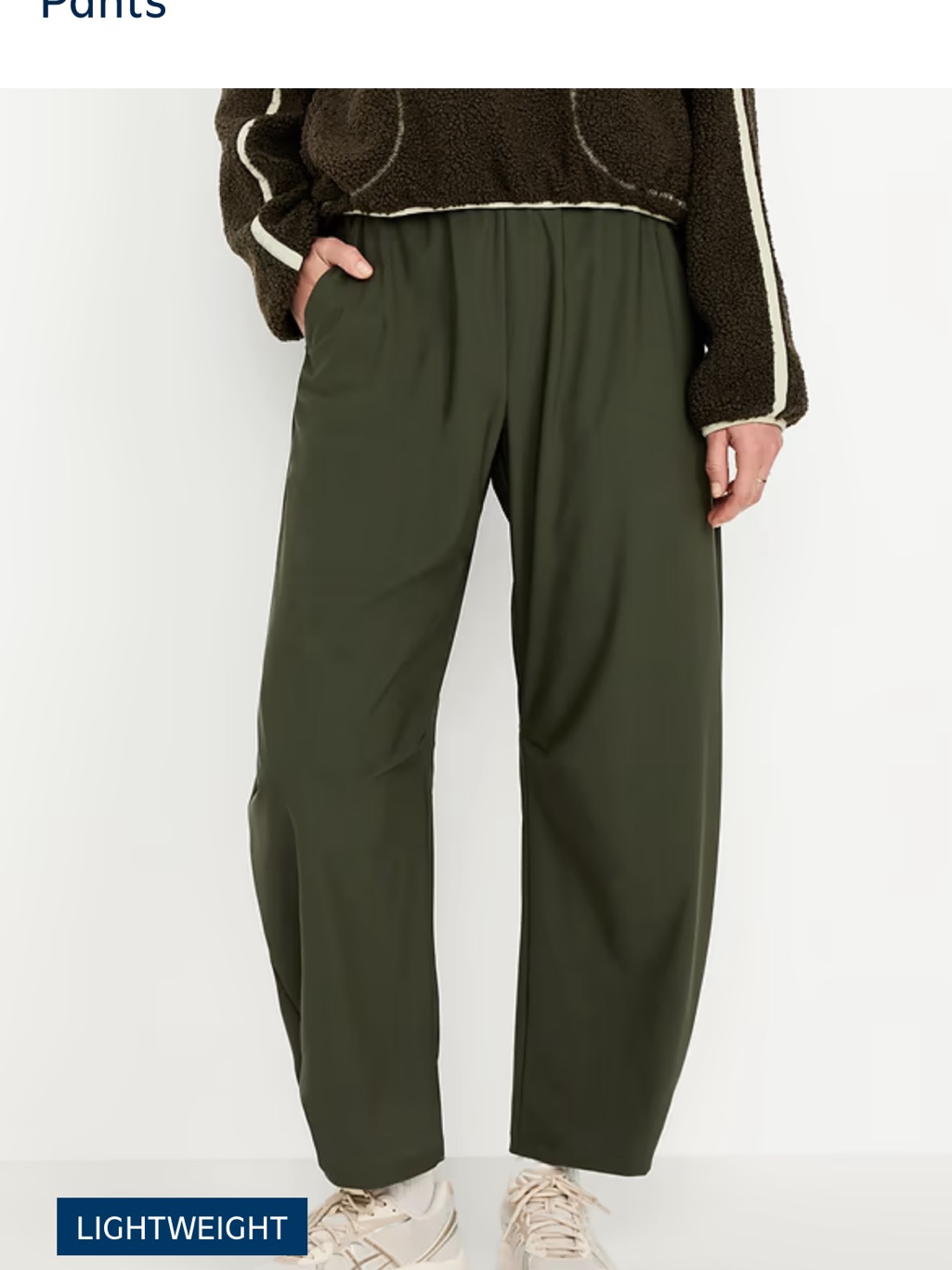 2 Pair Old Navy Olive Green Wide-Leg Track Joggers